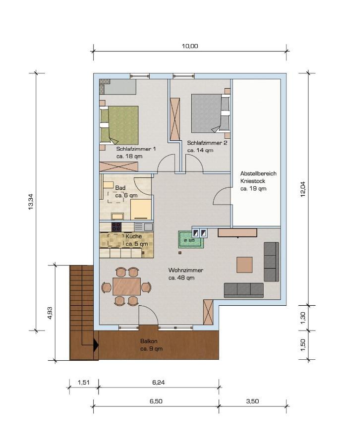 Appartamento Chalet Chiemgau 90 Qm 3 Zimmer Balkon Übersee Esterno foto